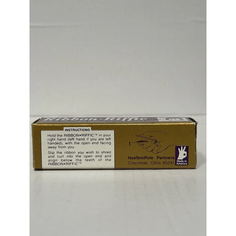 NEW Vintage Ribbon Riffic Ribbon Shredder Curler Tool HoeTemPole Made In USA